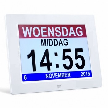 3-In-1 Calendar Day Clock 8Inch